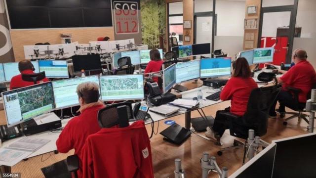 Sala del servicio 112 Emergencias de Cantabria