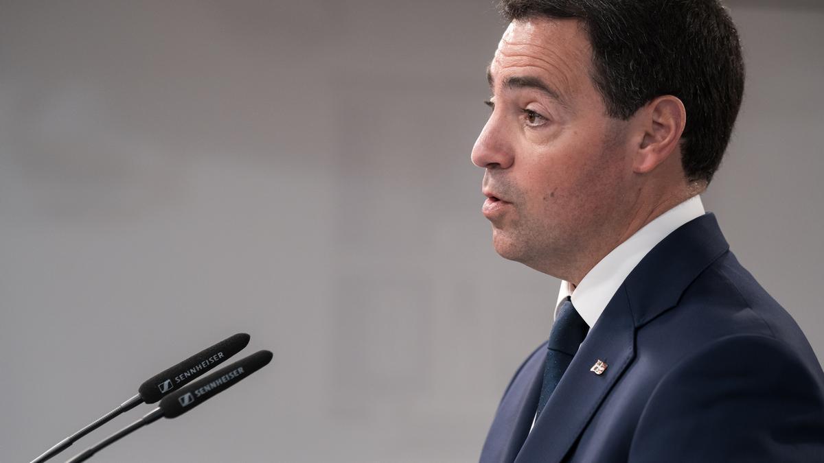 El lehendakari, Imanol Pradales, en una anterior comparecencia