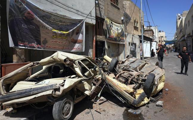 Vista del campo de refugiados de Yenín tras los ataques de la campaña militar israelí.