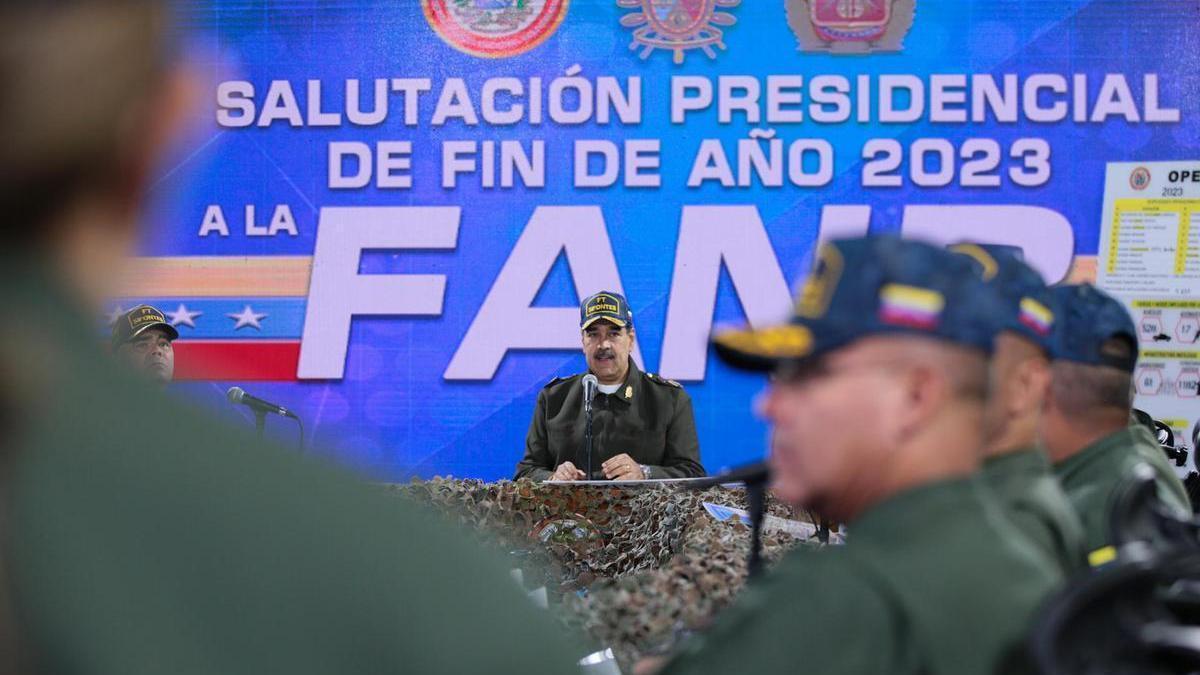 Nicolás Maduro durante un acto en Caracas.