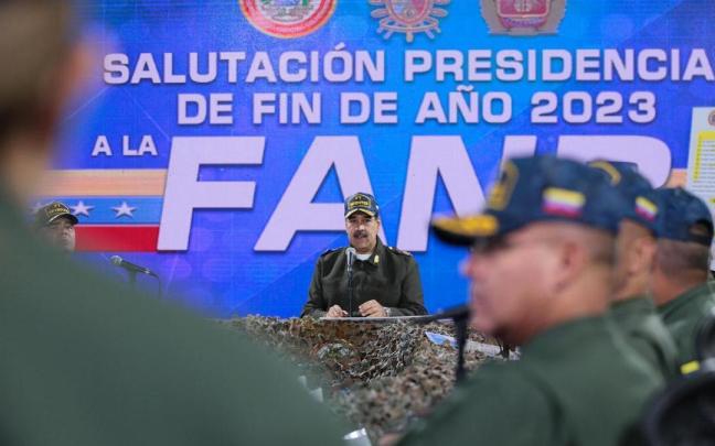 Nicolás Maduro durante un acto en Caracas.