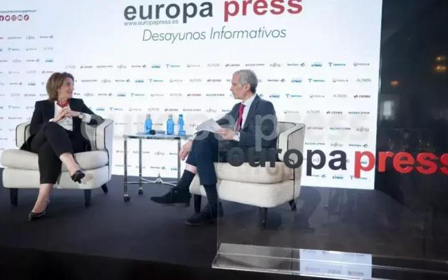 Teresa Ribera, durante su intervención en Madrid el pasado miércoles