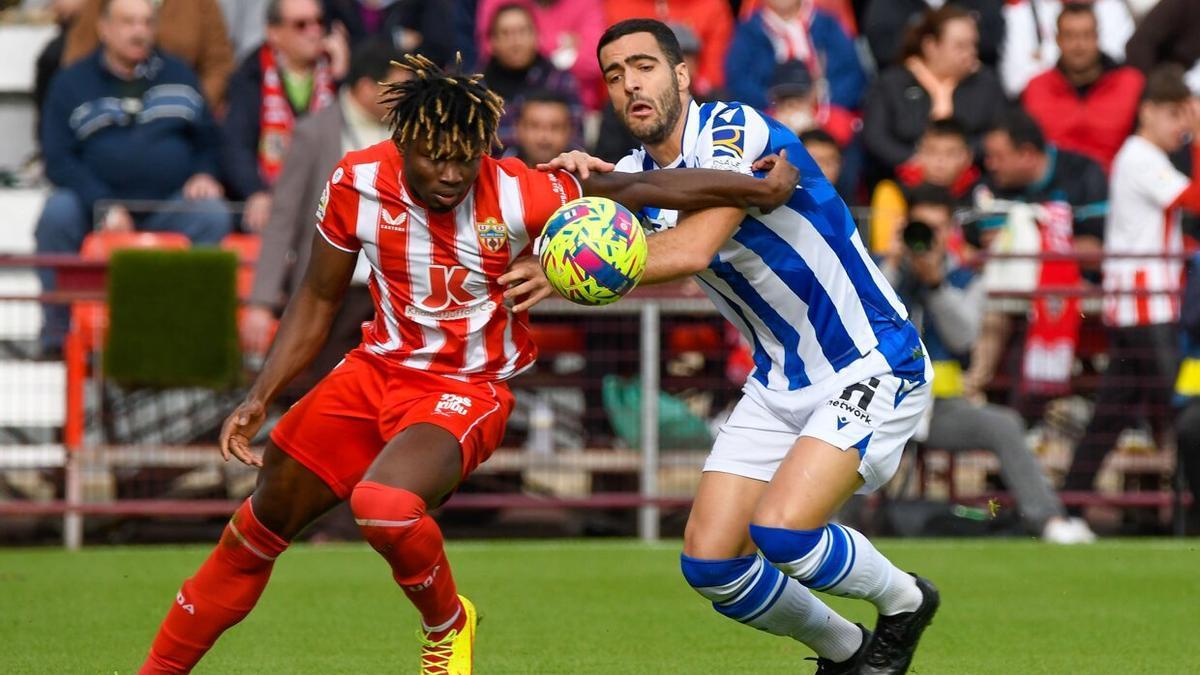 Mereino, en un partido ante el Almería.