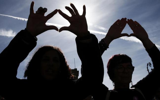 Concentración feminista en Pamplona.