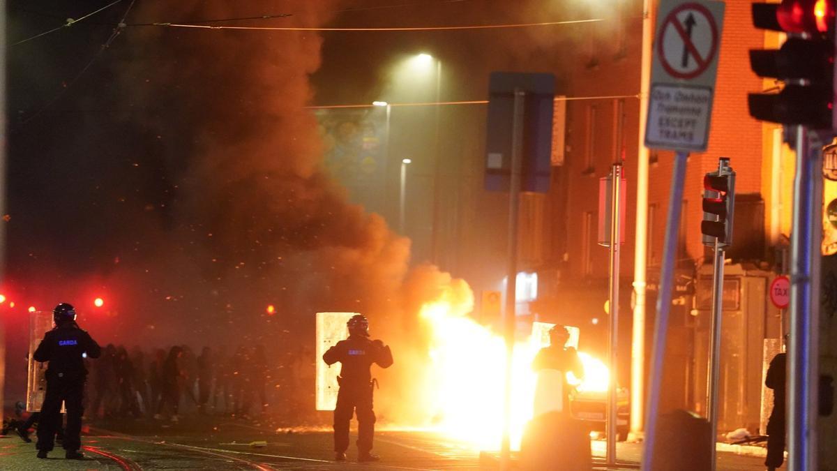 Imagen de los disturbios en Reino Unido.