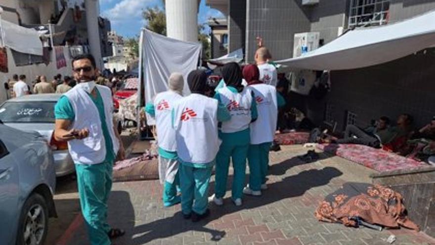 Personal de Médicos sin Fronteras en Gaza