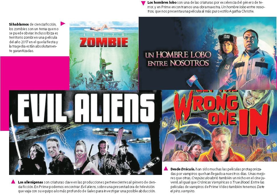 Varias opciones disponibles en Prime Video.