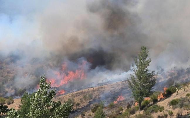 El incendio que quema Fasgar, en León, desde el pasado 8 de agosto.
