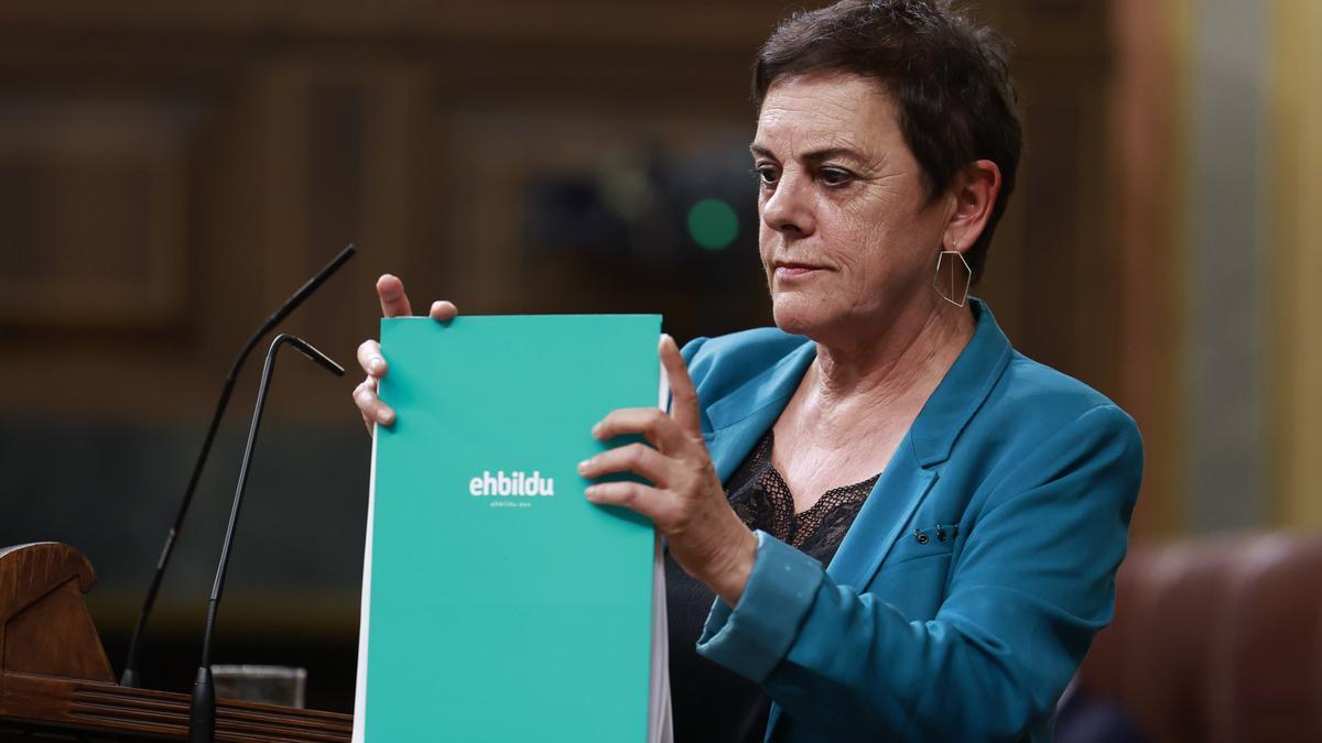 La portavoz de EH Bildu en el Congreso, Mertxe Aizpurua, este jueves