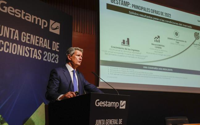 Francisco Riberas, en la Junta General de Accionistas de Gestamp.
