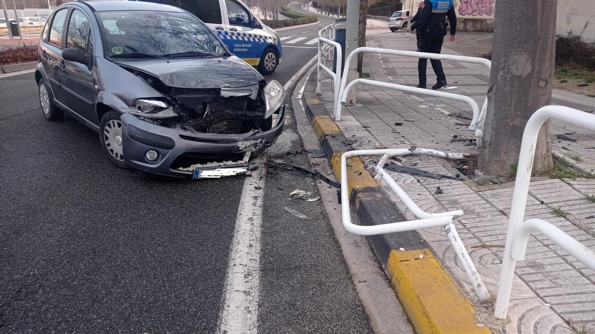 Uno de los vehículos accidentados este fin de semana