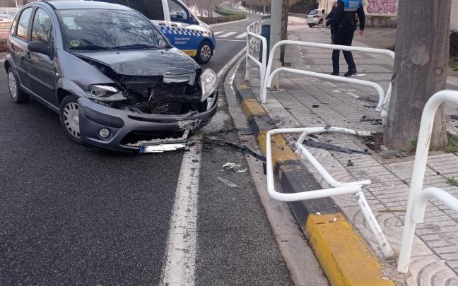 Uno de los vehículos accidentados este fin de semana