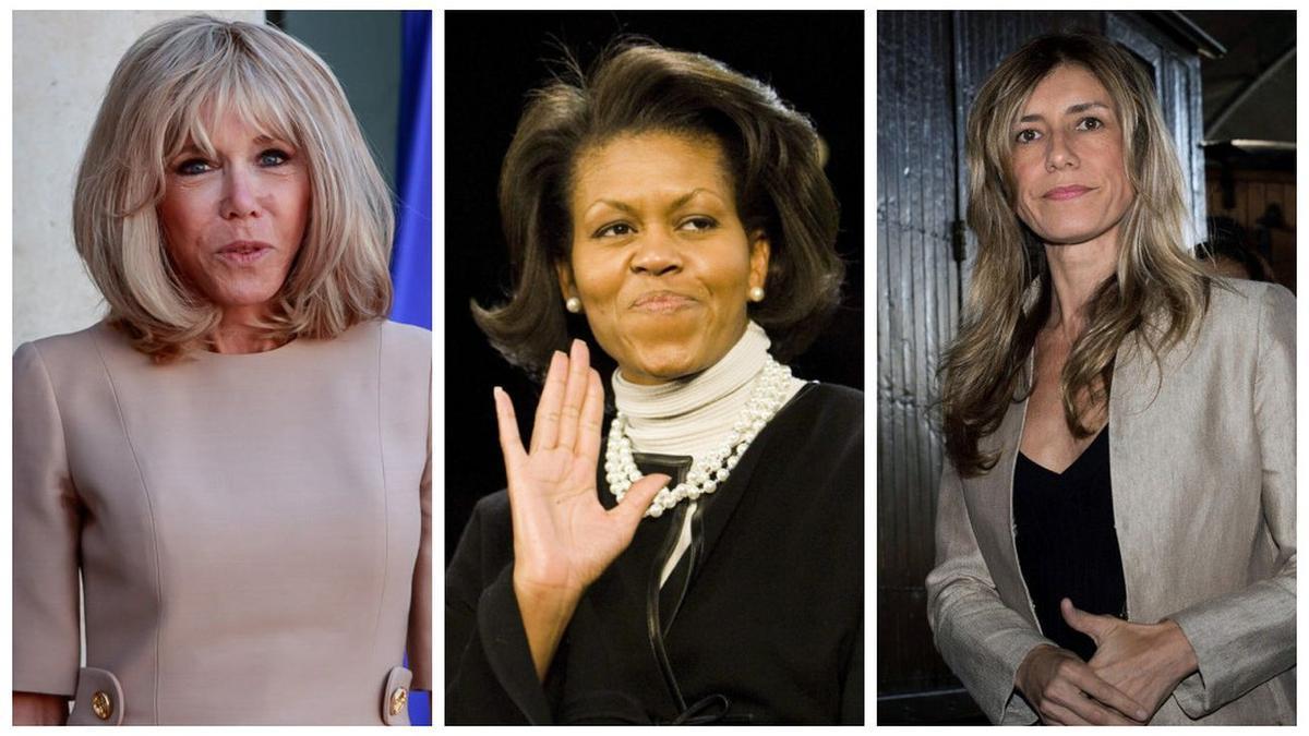 Brigitte Macron, Michelle Obama y Begoña Gómez.