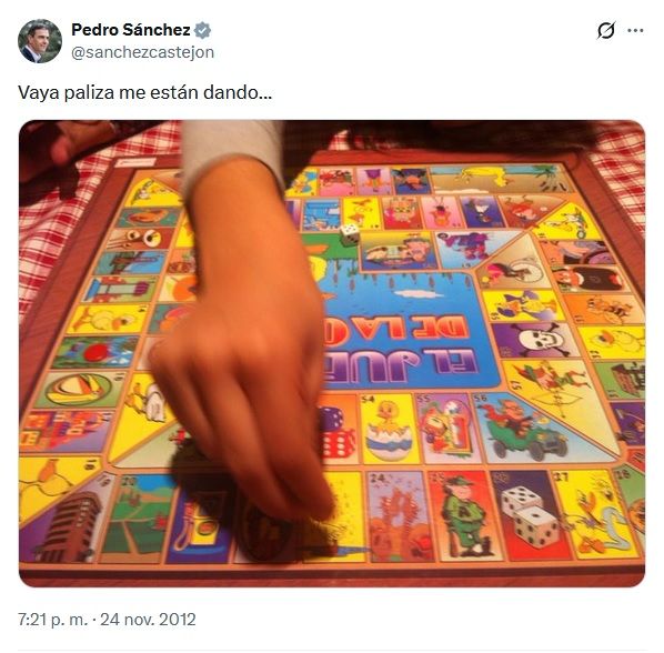 El tuit de Pedro Sánchez.