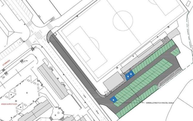Plano del futuro parking de Altzarrate en Laudio