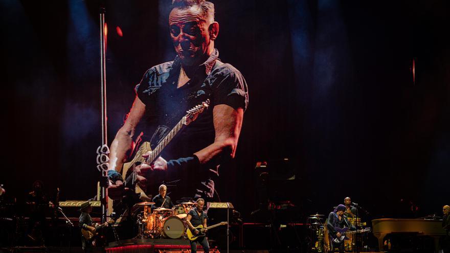 Springsteen durante su concierto en el Estadi Olímpic Lluís Companys de Barcelona, el pasado 28 de abril.