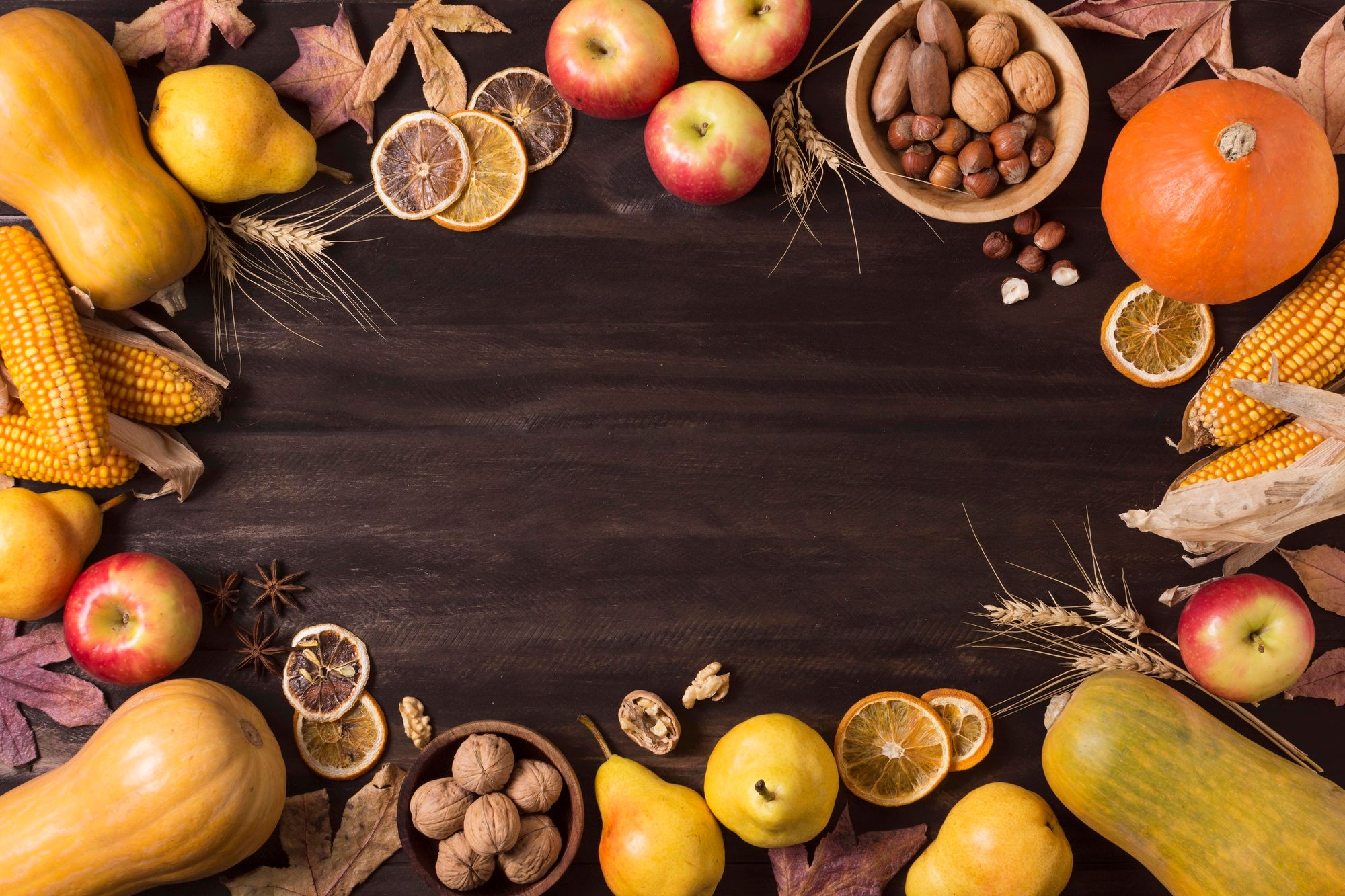 Productos típicos del otoño.