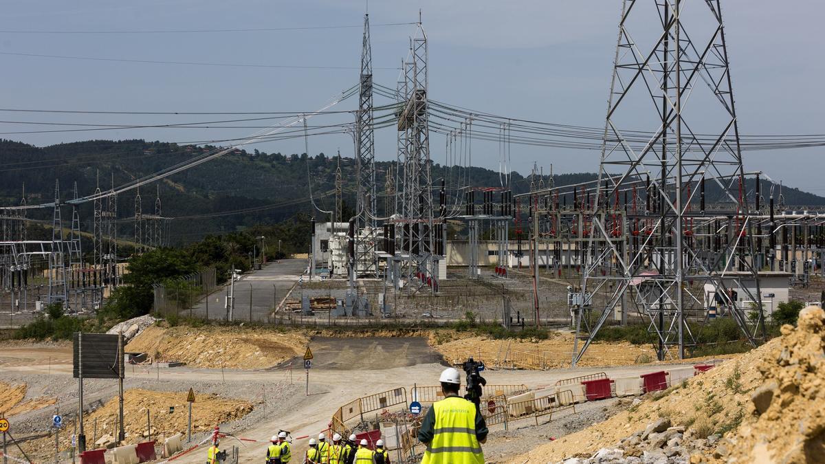 Obras de interconexión de Red Eléctrica en Gatika.