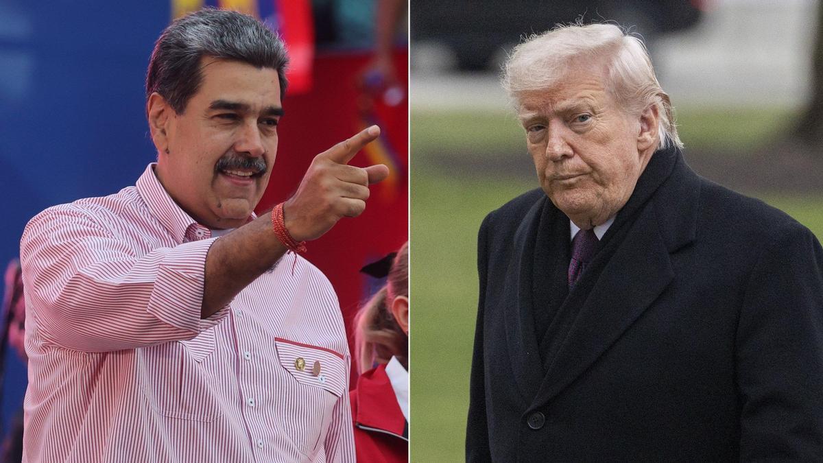 El presidente de Venezuela, Nicolás Maduro, y su homólogo estadounidense, Donald Trump