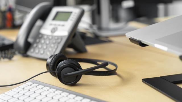 Cascos de un teleoperador.