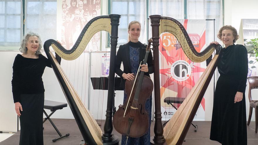 El dúo de Arpe Diem y la violonchelista rusa repiten concierto en el Museo de Orduña