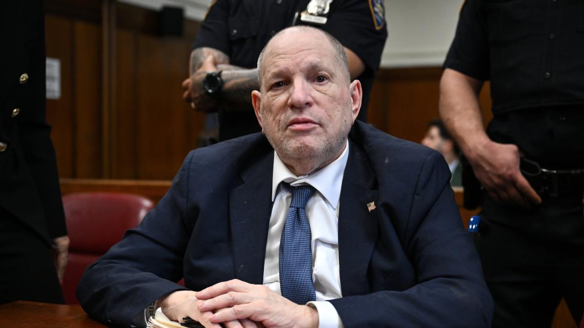 Harvey Weinstein en la corte de Manhattan durante su nuevo juicio.