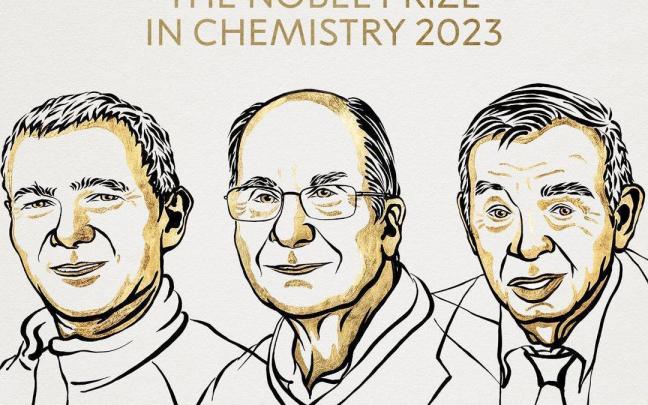 Moungi G. Bawendi, Louis E. Brus y Alexei I. Ekimov, ganadores del Premio Nobel de Química. Moungi G. Bawendi, Louis E. Brus y Alexei I. Ekimov, ganadores del Premio Nobel de Química.