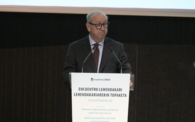 Encuentro con el lehendakari, Imanol Pradales, organizado por Deia