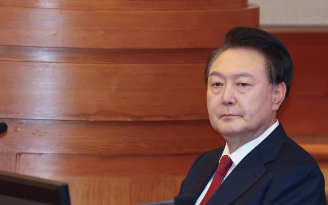 Yoon Suk Yeol durante su comparecencia ante el Tribunal Constitucional