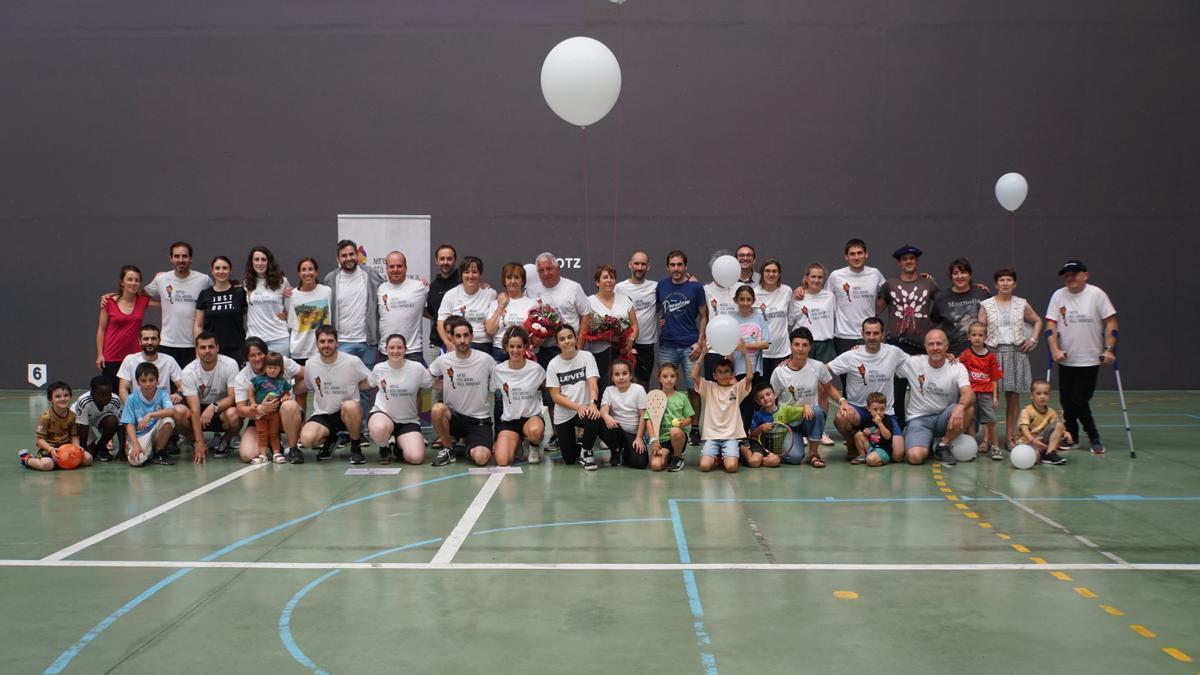 Participantes de la cuarta edición de Nerea eta Andoni Pala Memoriala en Getaria.