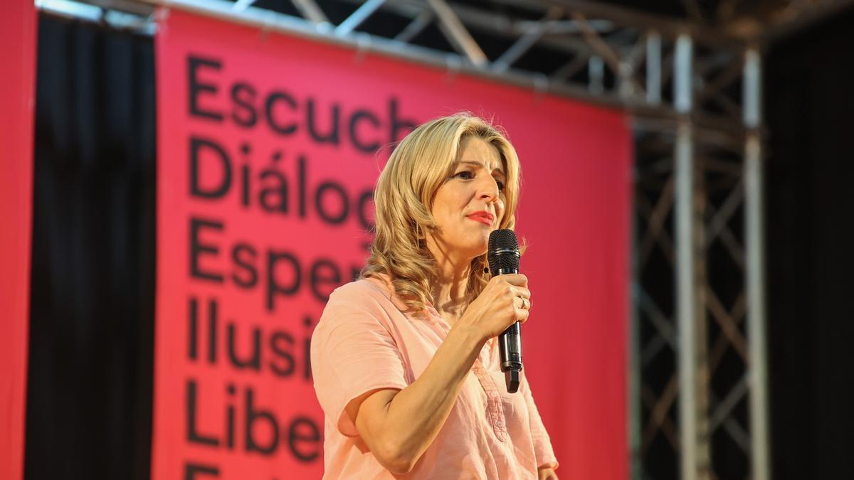 La vicepresidenta segunda del Gobierno y líder de la plataforma Sumar, Yolanda Díaz
