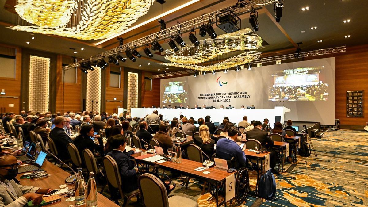 La Asamblea General Extraordinaria del Comité Paralímpico Internacional en la que se votó la exclusión de Rusia.