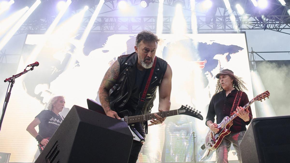 Brigi Duque, voz y guitarra de Koma, en la última edición del festival Iruña Rock.