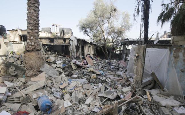 Estado en el que ha quedado el campo de refugiados de Nuseirat tras un bombardeo israelí. / EP Estado en el que ha quedado el campo de refugiados de Nuseirat tras un bombardeo israelí.