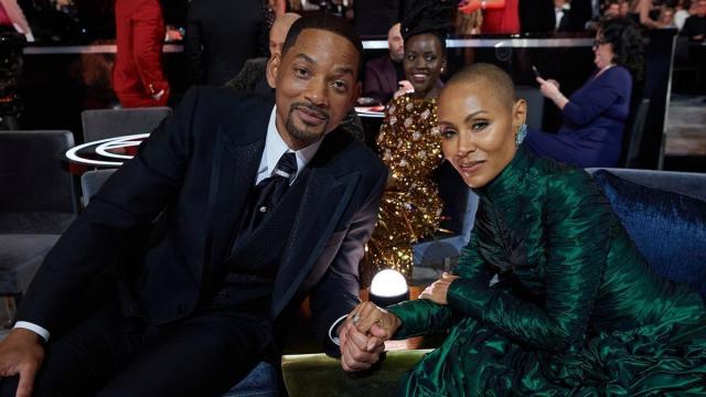 Los actores Will Smith y Jada Pinkett Smith en la ceremonia de los premios Óscar de 2021.