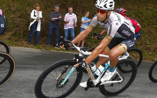 Mikel Landa, en la etapa de este domingo.