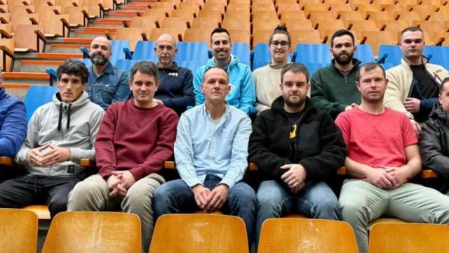 Los jueces de Pelota Pro Liga, en el Ogueta de Gasteiz.
