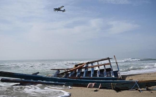 Debris washed up on Calabrian beach following deadly migrant shipwreck off Italy's southern coast