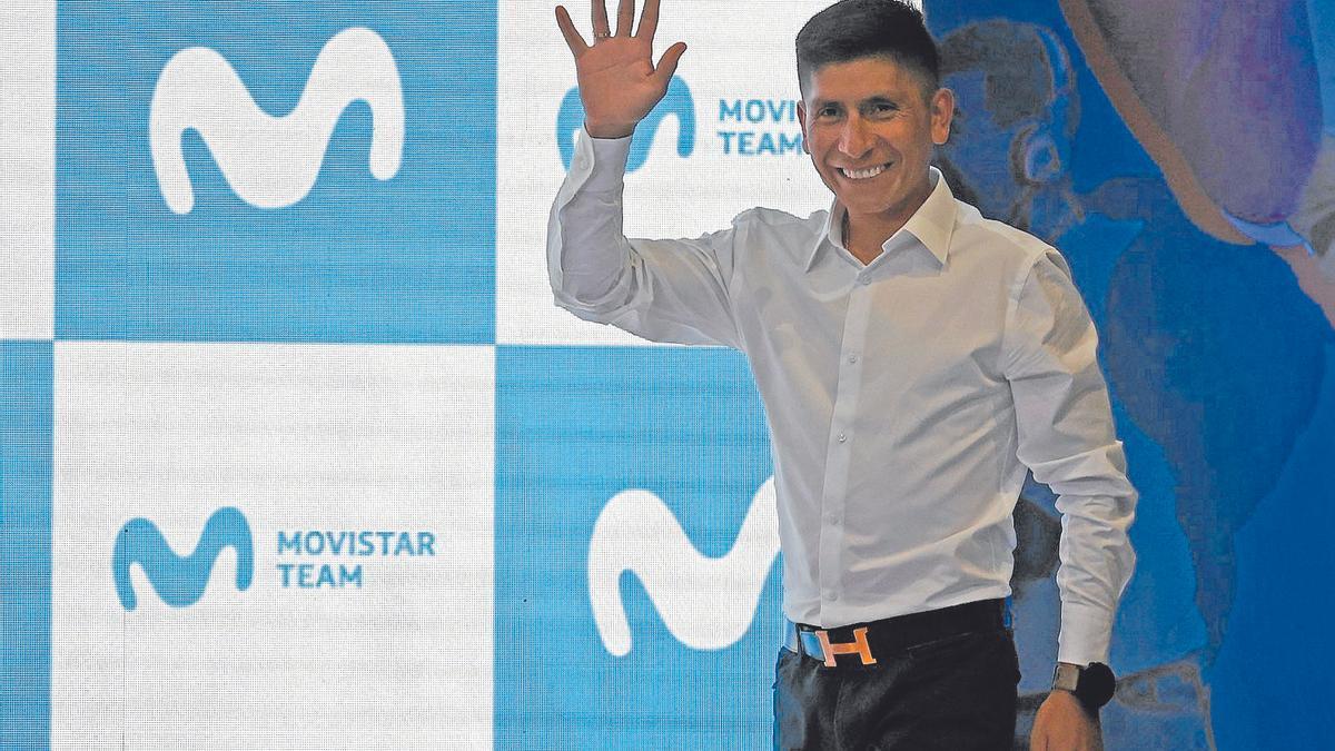 Nairo Quintana, feliz tras el anuncio de su retorno a la competición el próximo curso de la mano del Movistar. | FOTO: EFE