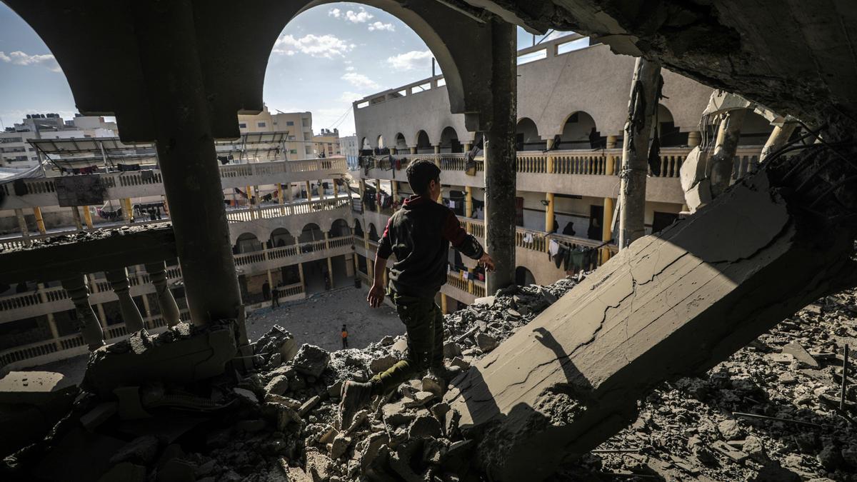 Un edificio tras sufrir los últimos ataques de Israel sobre la Franja de Gaza