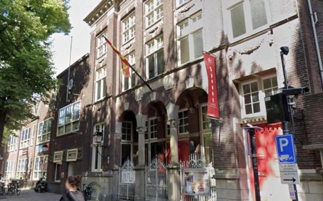 Captura de pantalla de Google Maps de la sede del Instituto Cervantes en Utrecht (Países Bajos).