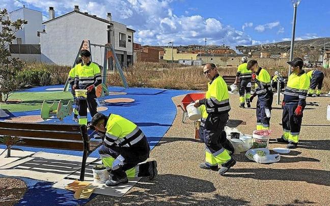 Algunos de los participantes del taller de formación y empleo de Andosilla. | FOTO: CEDIDA