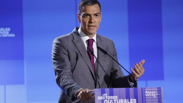 Pedro Sánchez, ante los medios en un acto cultural / EFE Pedro Sánchez, ante los medios en un acto cultural