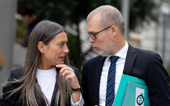La portavoz de Junts en el Congreso, Miriam Nogueras, y el diputado de Junts Josep Maria Cruset