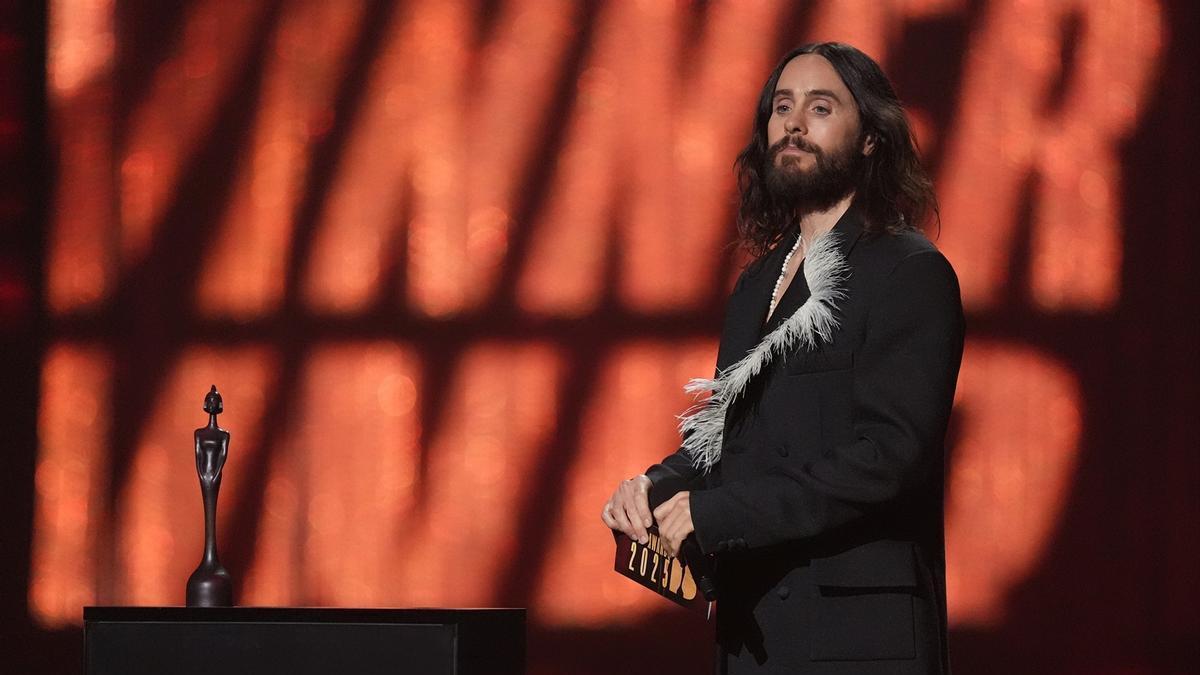 El actor y vocalista Jared Leto en la última gala de los Premios Brit.