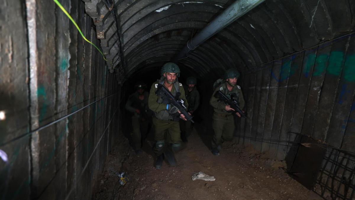 Uno de los túneles de Hamás descubiertos por Israel en Gaza.