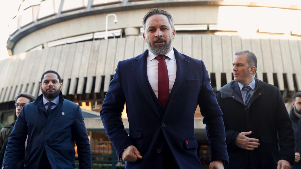 El presidente de Vox, Santiago Abascal, en una de las visitas al Tribunal Constitucional