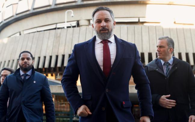 El presidente de Vox, Santiago Abascal, en una de las visitas al Tribunal Constitucional
