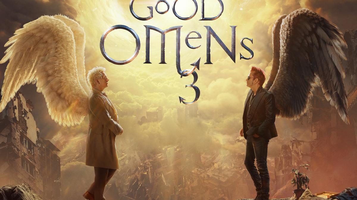 Imagen promocional de la tercera temporada y cierre de la serie ‘Good Omens’