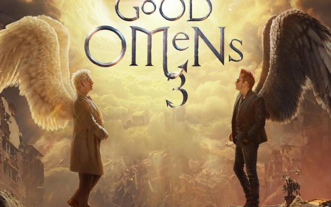 Imagen promocional de la tercera temporada y cierre de la serie ‘Good Omens’